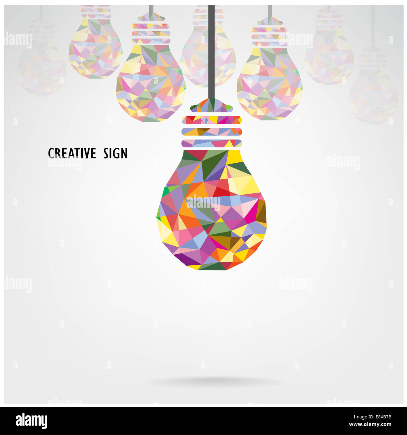 Creative light bulb Idea concept background design for poster flyer cover brochure ,business idea ,abstract background. Stock Photo