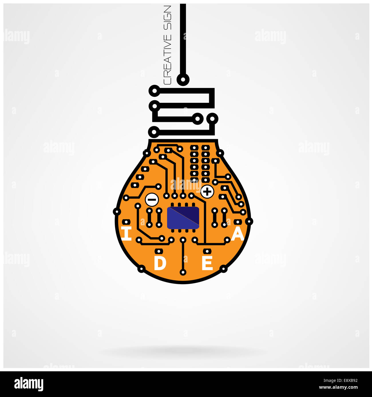 Creative light bulb idea concept template ,light bulb circuit symbol  ,design for poster flyer cover brochure,work flow layout Stock Photo - Alamy