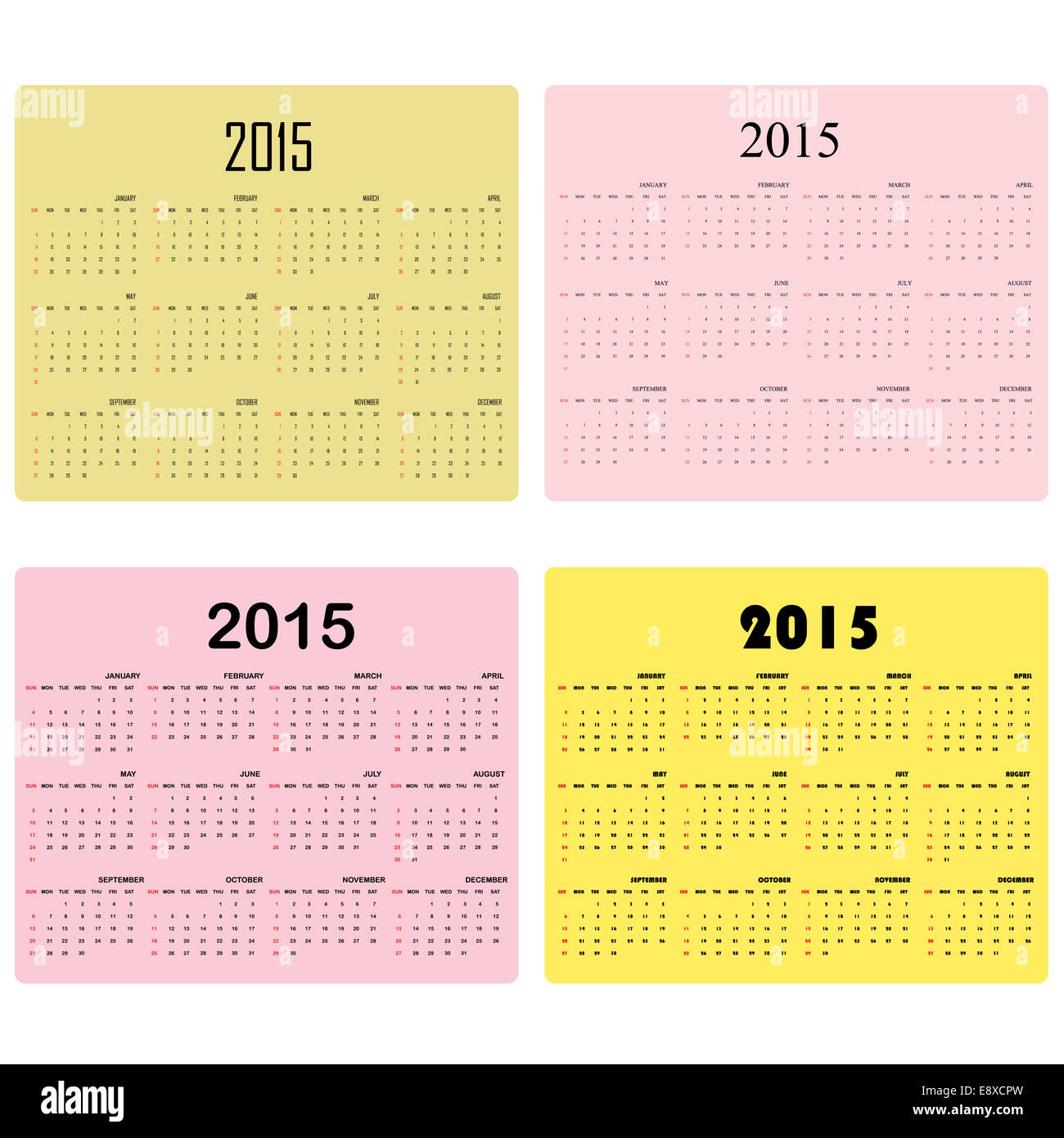 Calendar for 2015 on background Stock Photo Alamy