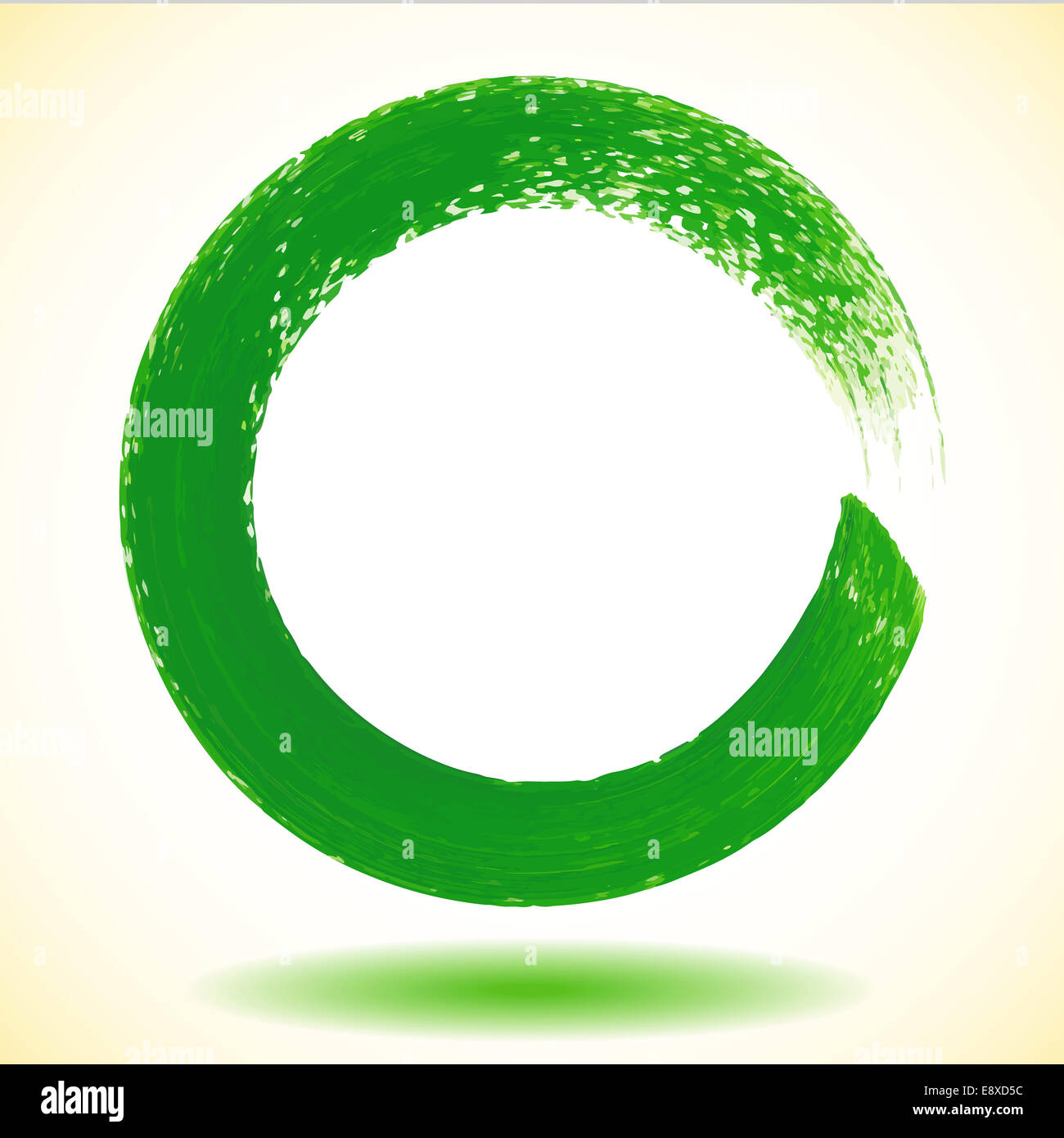 Green paintbrush circle vector frame Stock Photo Alamy