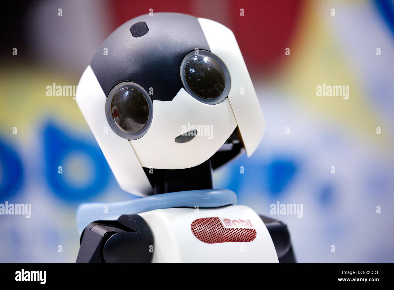 Tokyo, Japan. 16th October, 2014. The robot of Takara Tomy "Robi" can speak  1000 Japanese phrases to respond to human voice at the Japan Robot Week  2014 on October 16, 2014 in