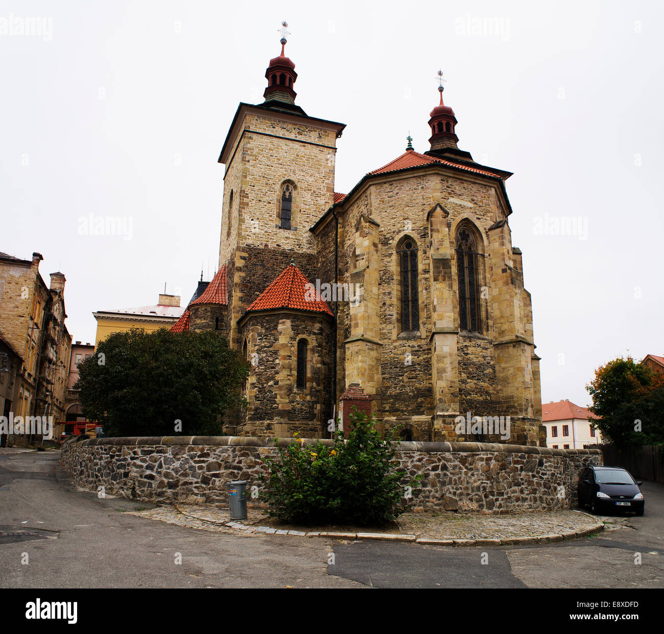 The Church of St Stephen from the 13th century, a prominent example of early Gothic architecture, in Kourim, a small town in the Central Bohemian Region, Czech Republic, on October 11, 2014. (CTK Photo/Libor Sojka) Stock Photo