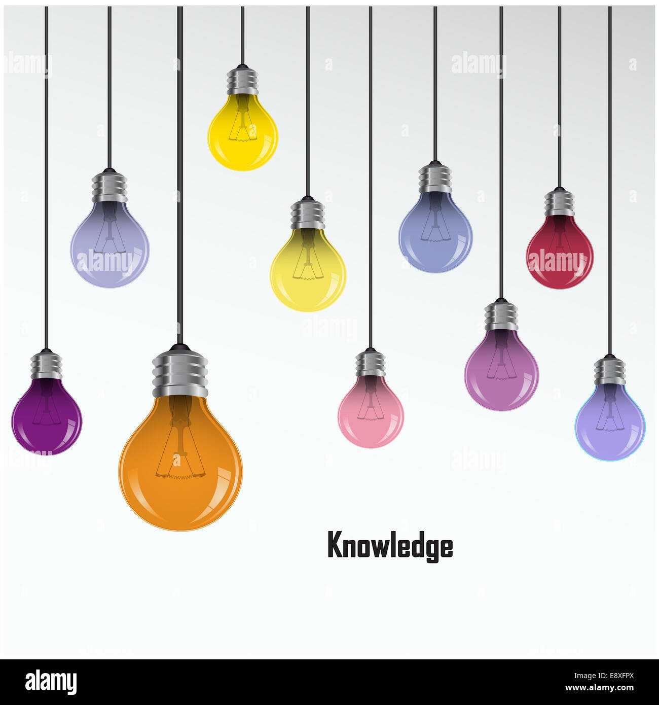 Creative light bulb Idea concept background design for poster