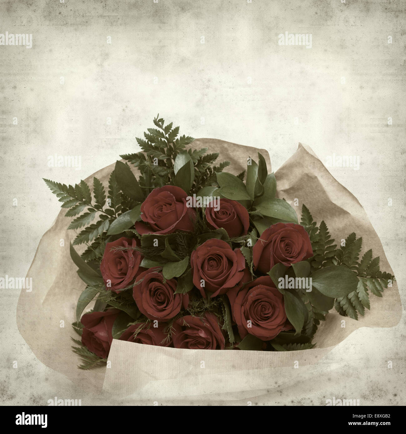 Rusty Paper Roses Backround textured old paper background with red rose Stock Photo - Alamy