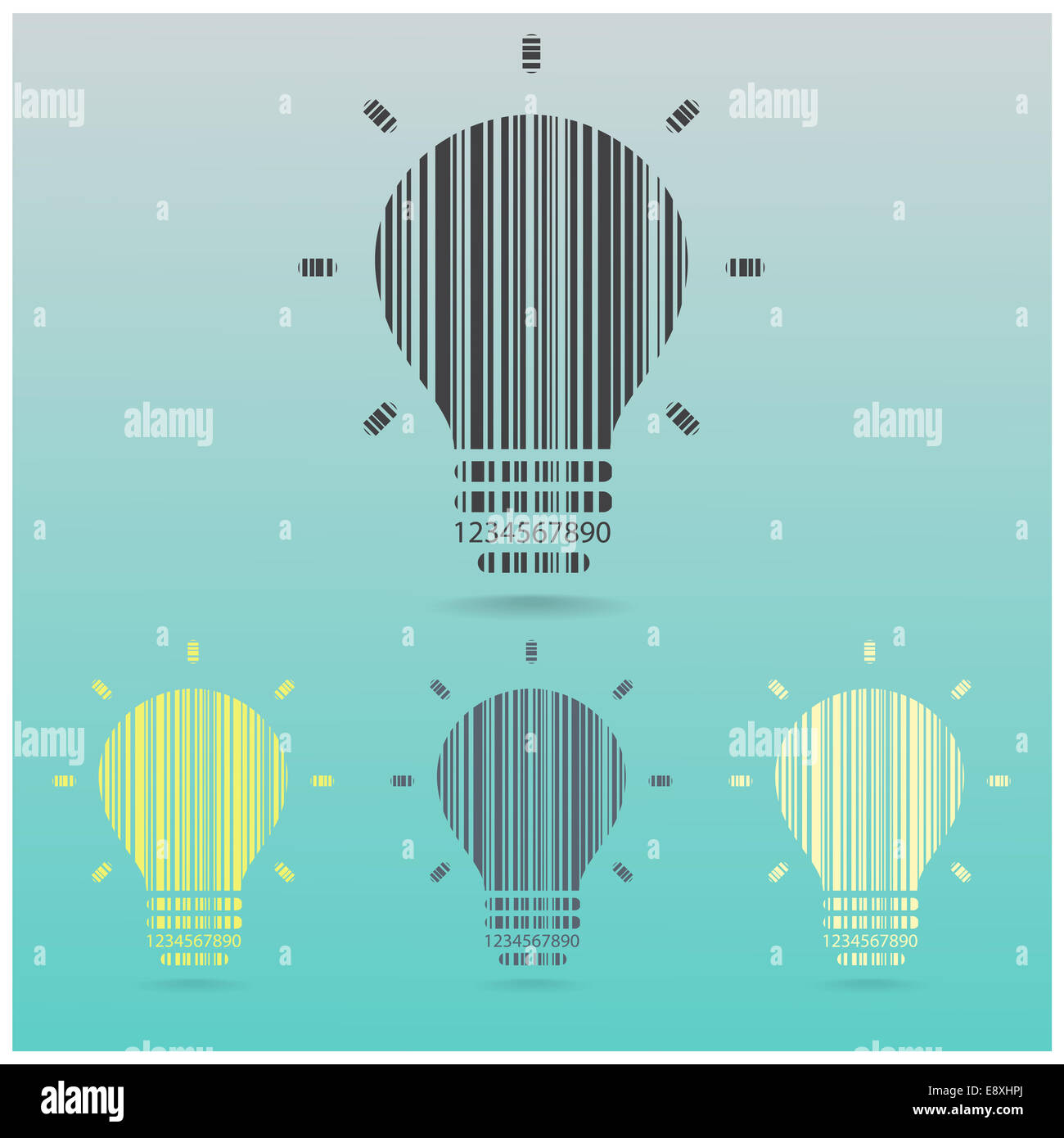 Creative light bulb Idea concept background ,design for poster flyer cover brochure ,business idea ,abstract background. Stock Photo