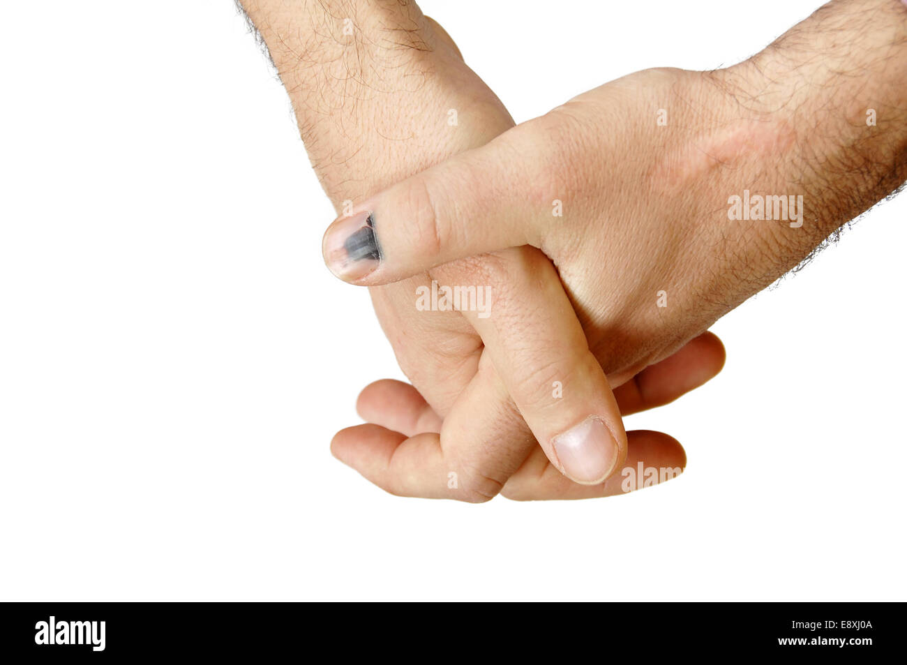 Manual workers hands Stock Photo