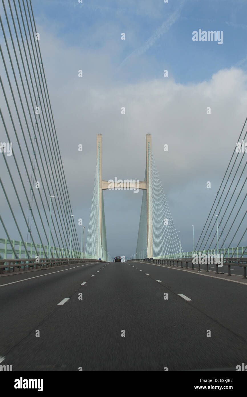 The second Severn suspension bridge, between England and Wales, UK