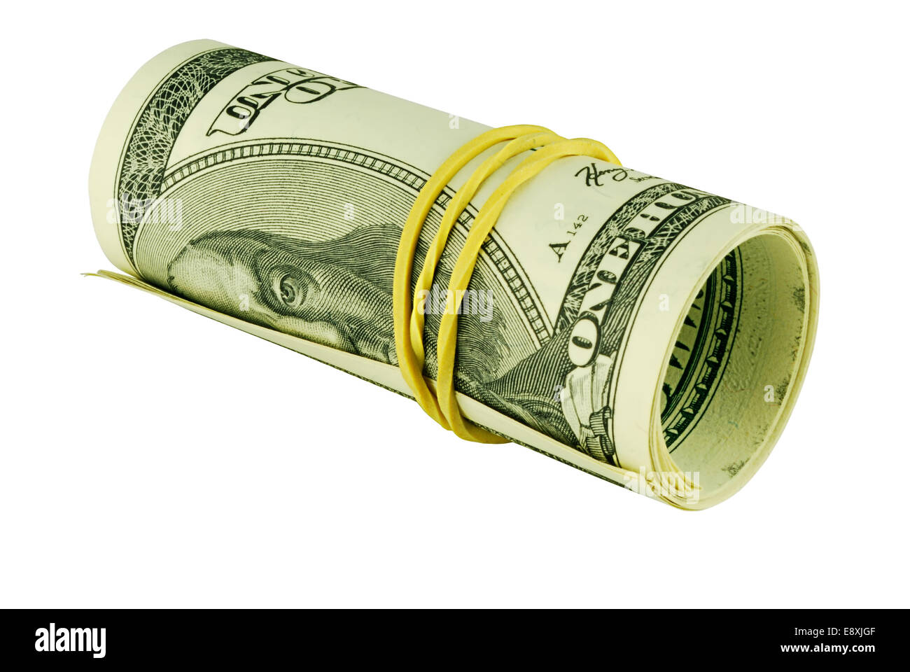 One hundred dollar bill roll Stock Photo