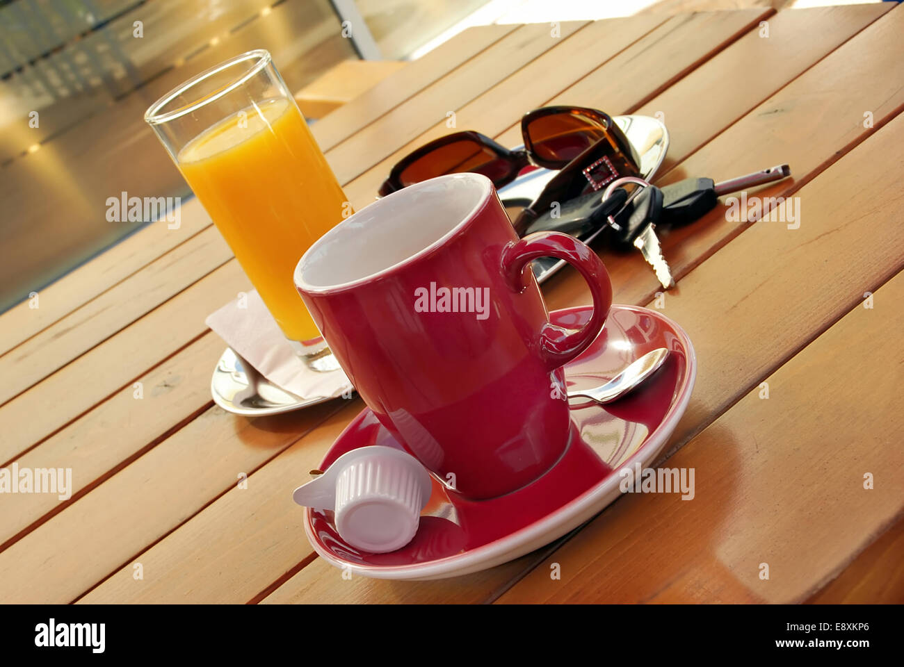 coffee on gas station Stock Photo Alamy