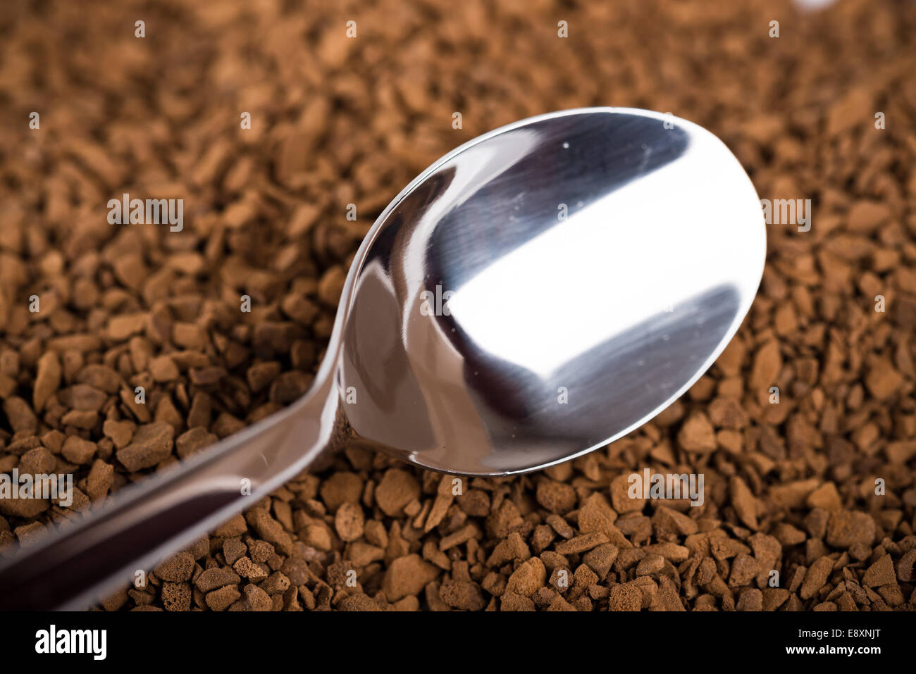 instant coffee and teaspoon Stock Photo Alamy