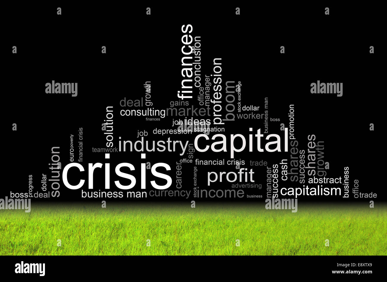 Capitalism in Crisis Stock Photo