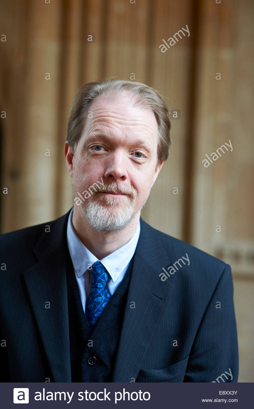 Adam Roberts Science Fiction Writer of Jack Glass at Bodleian Divinity School at The Oxford Literary Festival 2013. Credit