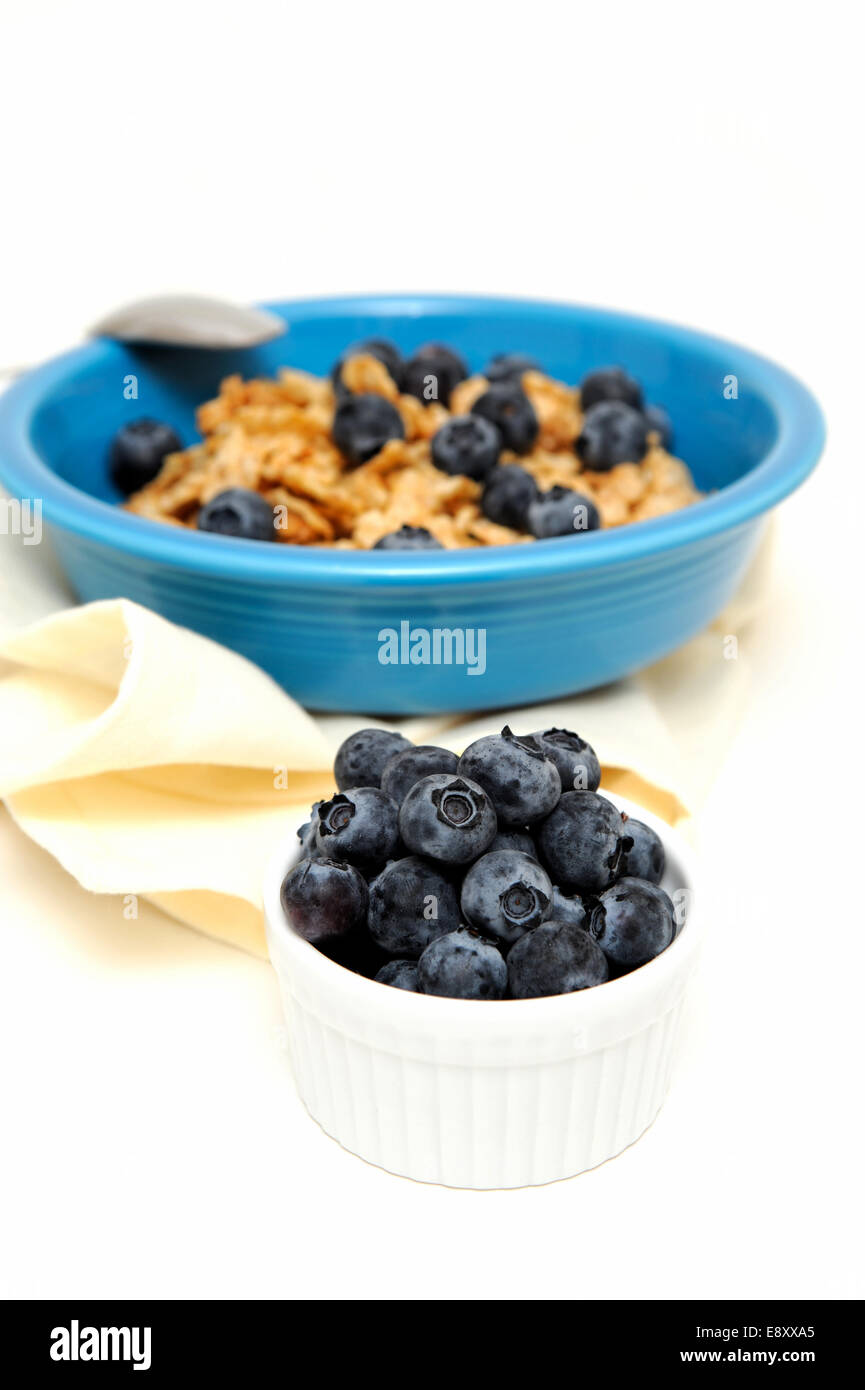 Blueberries And Cereal Stock Photo