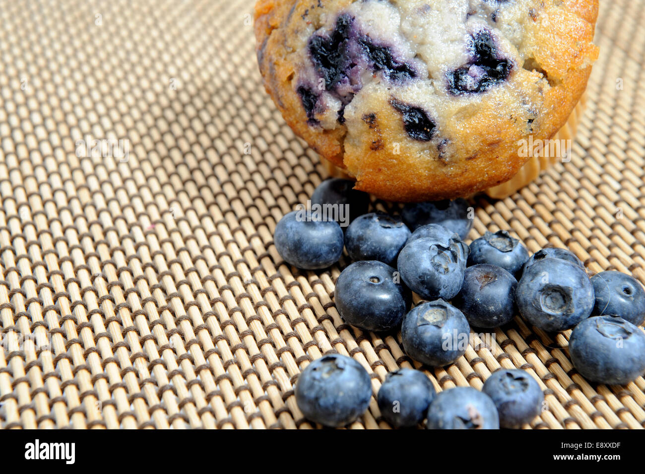 Blueberries And Muffin Stock Photo