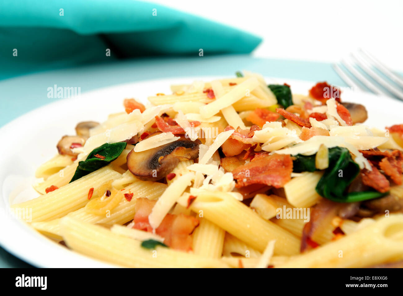 Penne Pasta Closeup Stock Photo