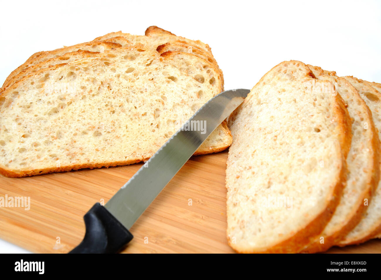 Sliced Cracked Wheat Sourdough Bread Stock Photo Alamy