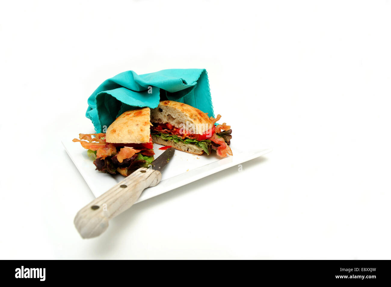 Isolated BLT Sandwich Stock Photo