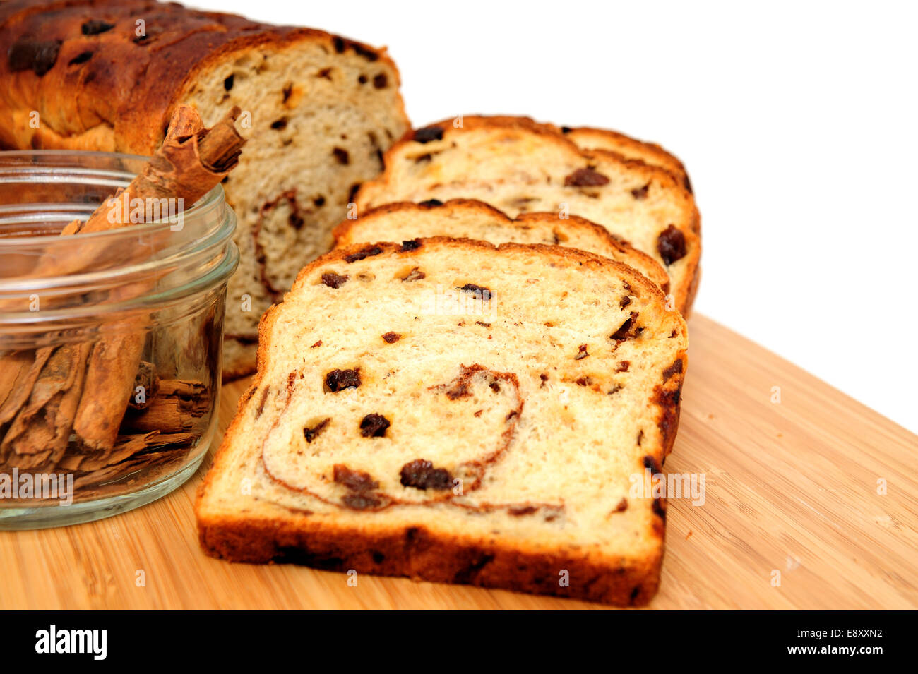 Raisin Bread And Cinnamon Stock Photo