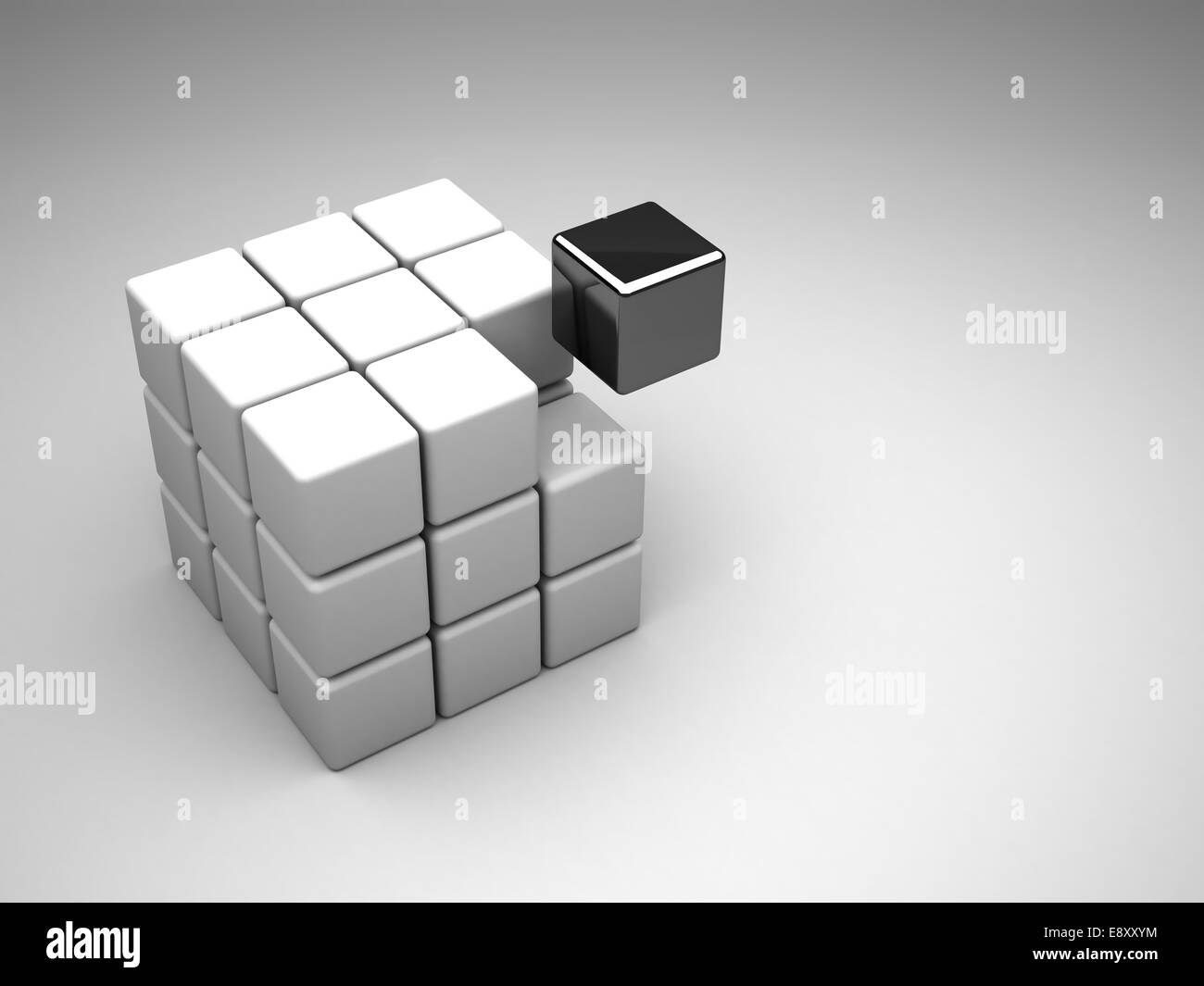 3d cubes on white background Stock Photo - Alamy
