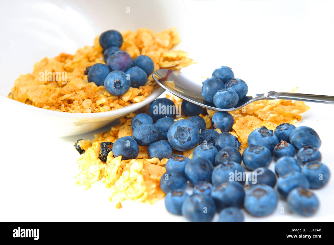 Cereal And Blueberries Stock Photo Alamy