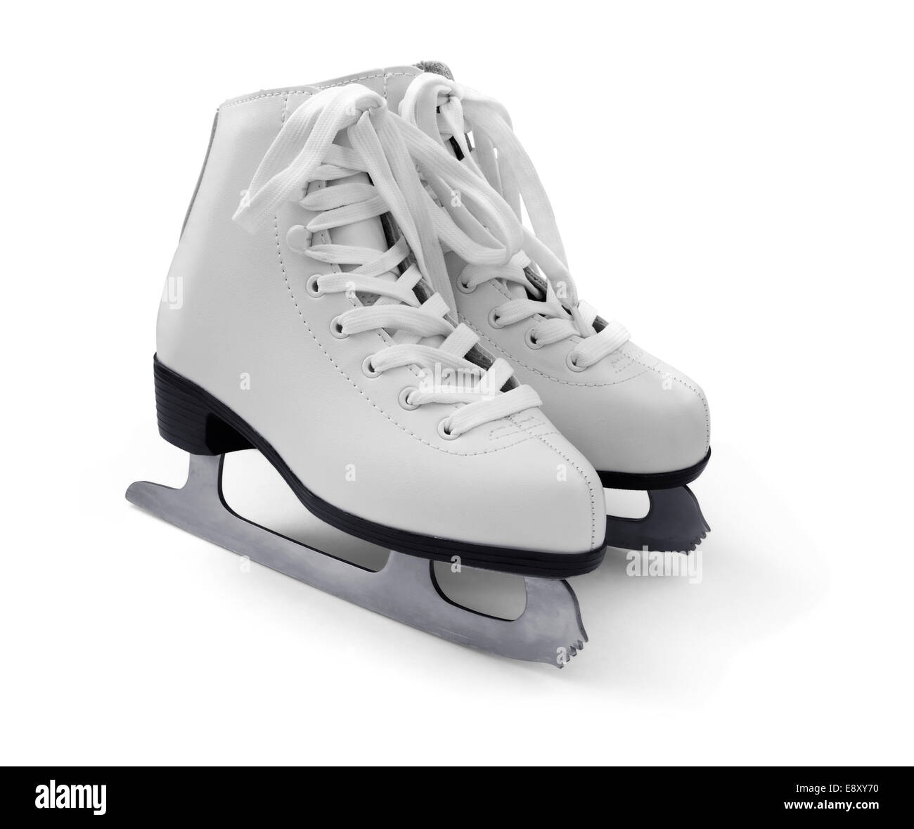 White figure ice skates Stock Photo - Alamy