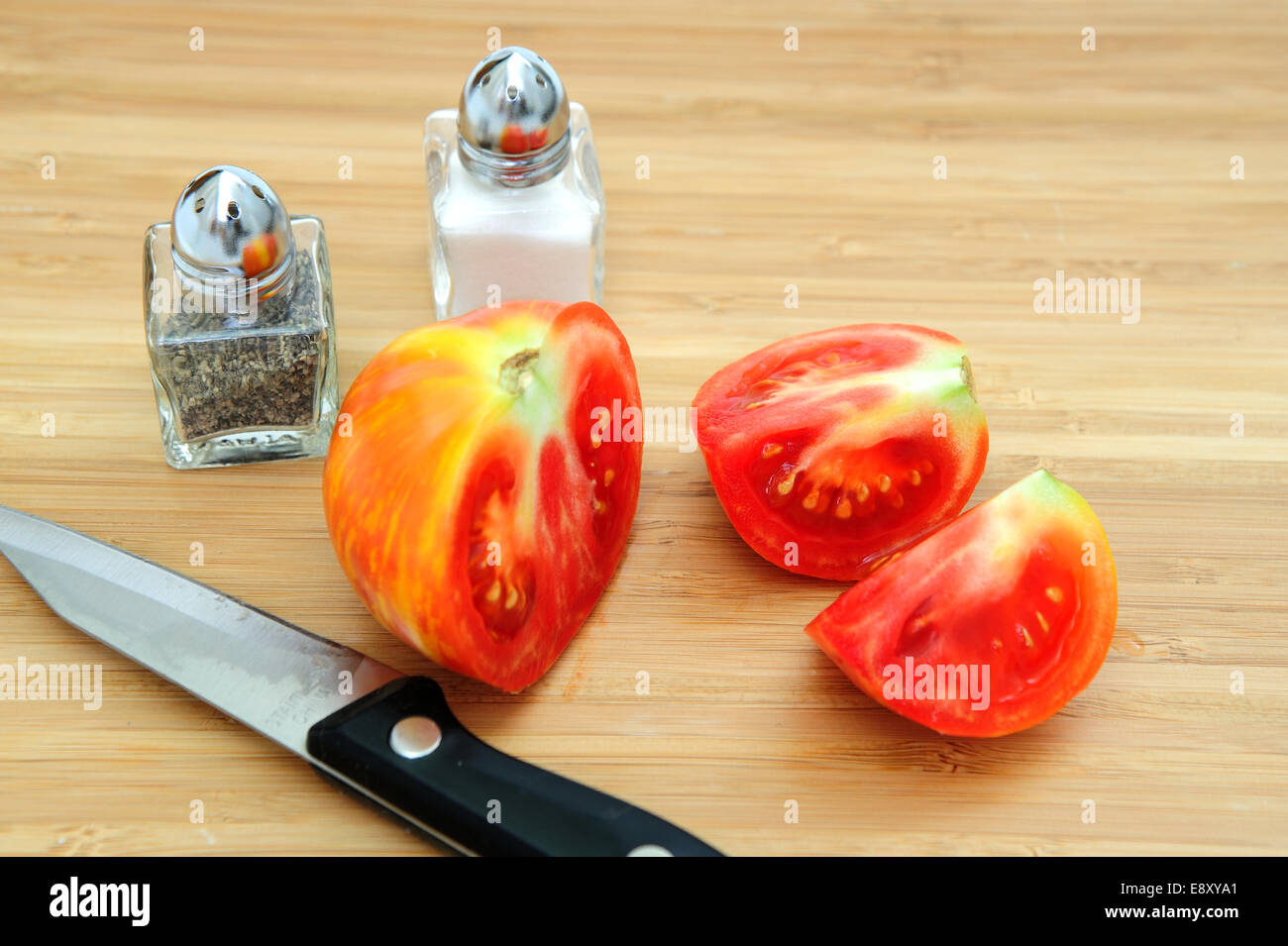 Red And Yellow Heirloom Tomato Stock Photo
