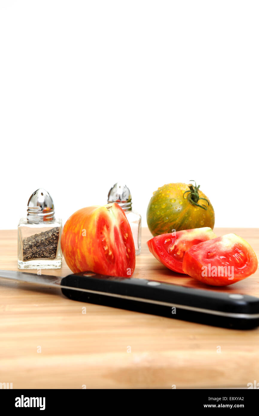 Sliced Heirloom Tomato Stock Photo