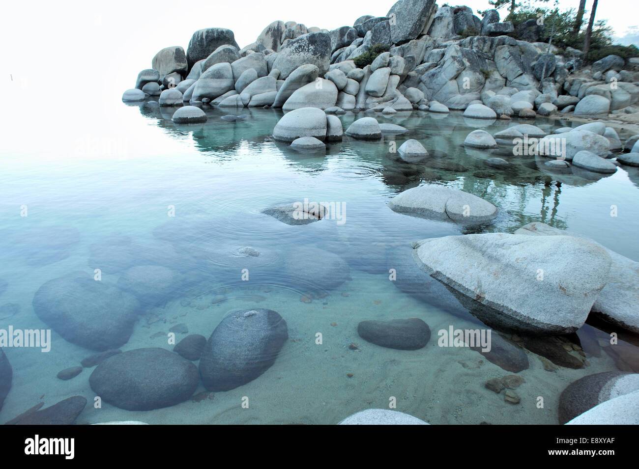 Clear Water And Granite Boulders Stock Photo Alamy