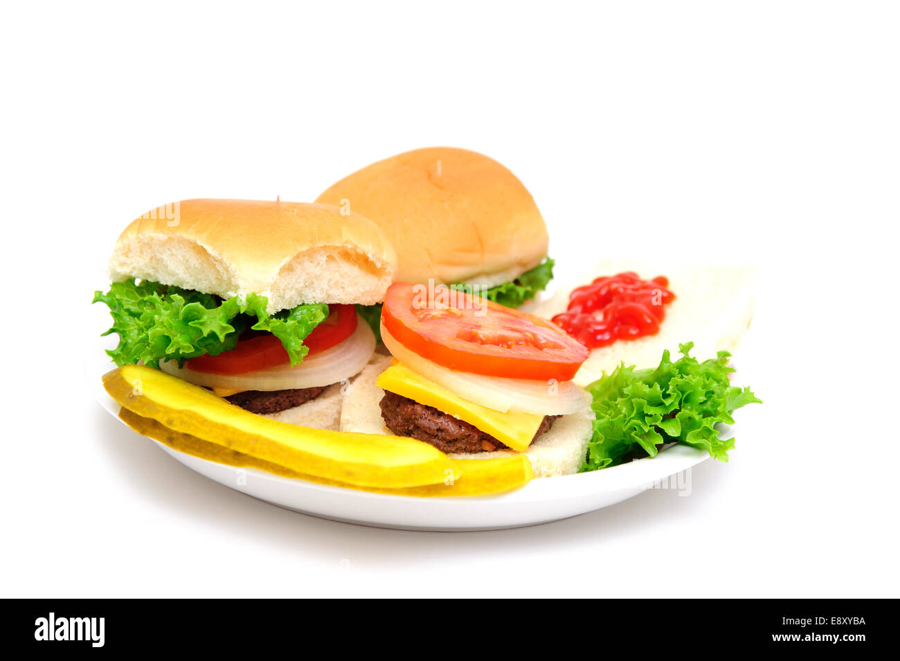 Mini-hamburgers Stock Photo