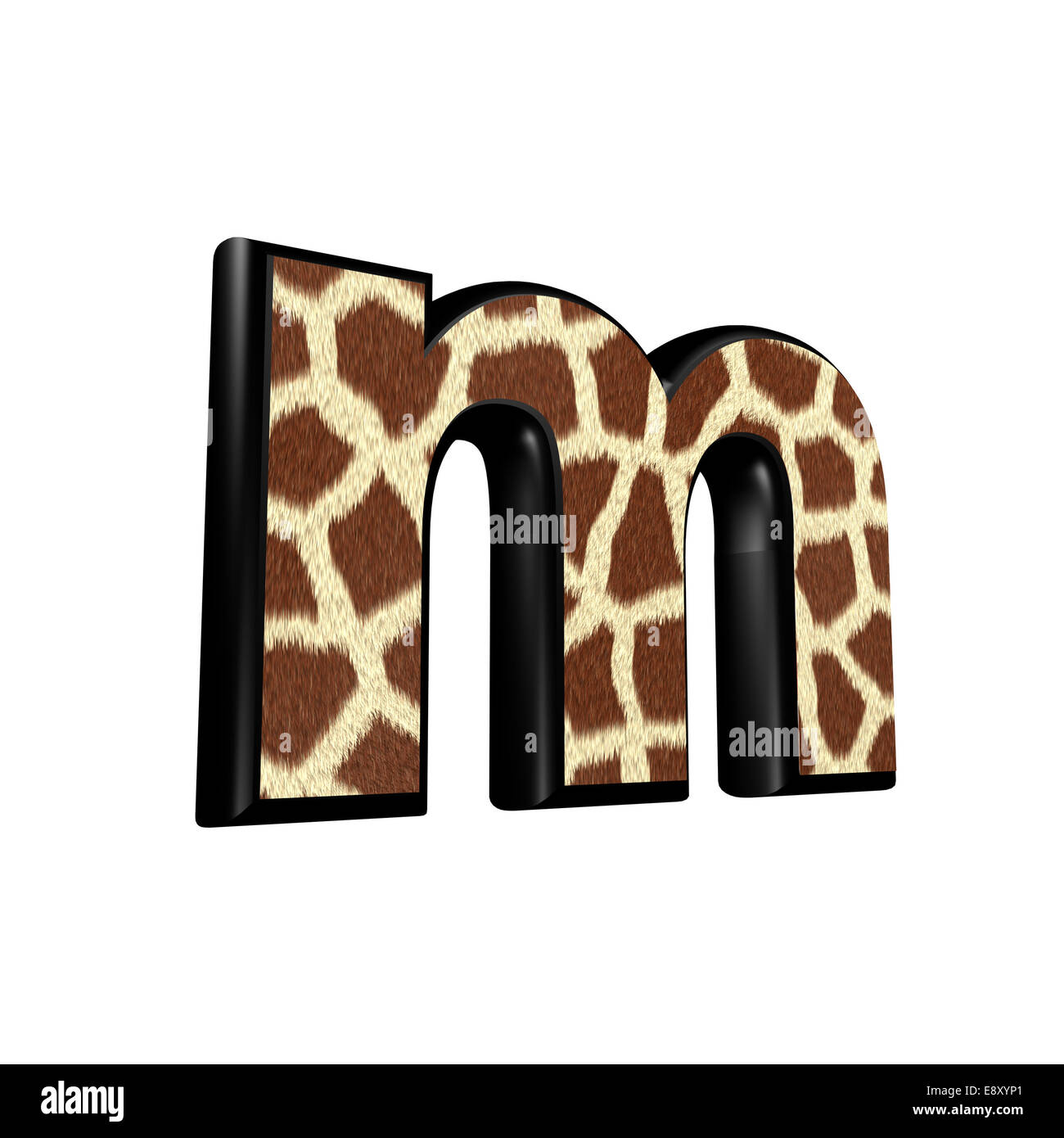 3d letter with giraffe fur texture Stock Photo
