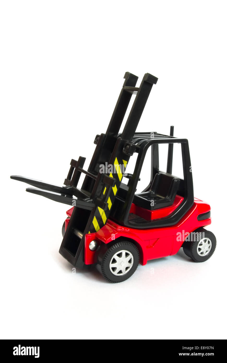 red toy forklift Stock Photo