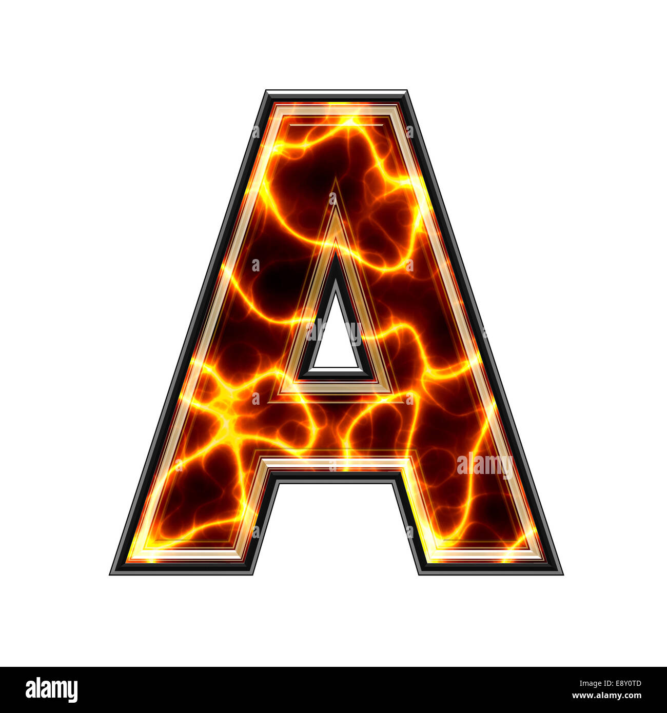 3d electric letter -A- Stock Photo