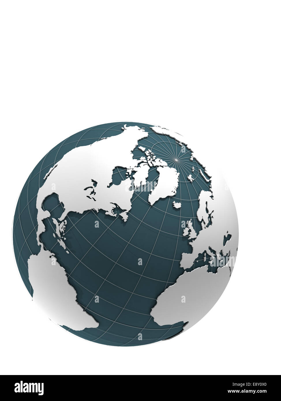 3d earth isolated on white background Stock Photo - Alamy