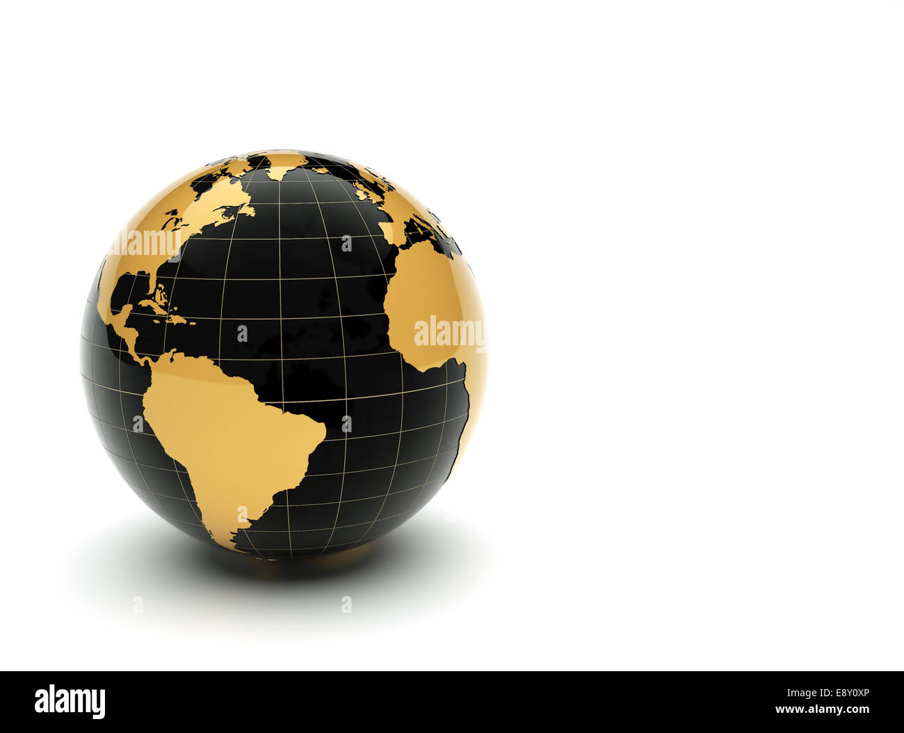 3d earth on white background Stock Photo