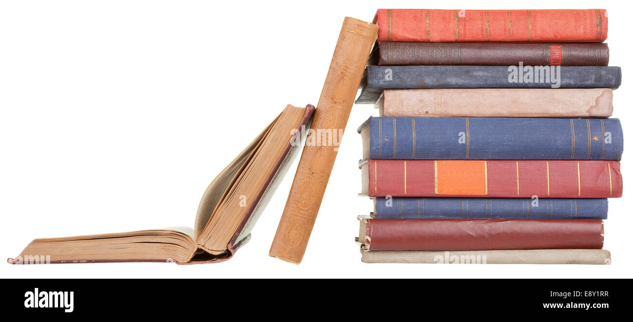 pile of old books Stock Photo