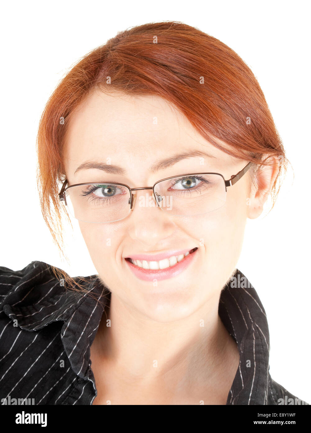 red-haired trendy girl Stock Photo