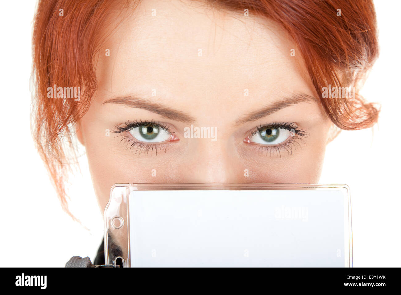 red-haired trendy girl Stock Photo