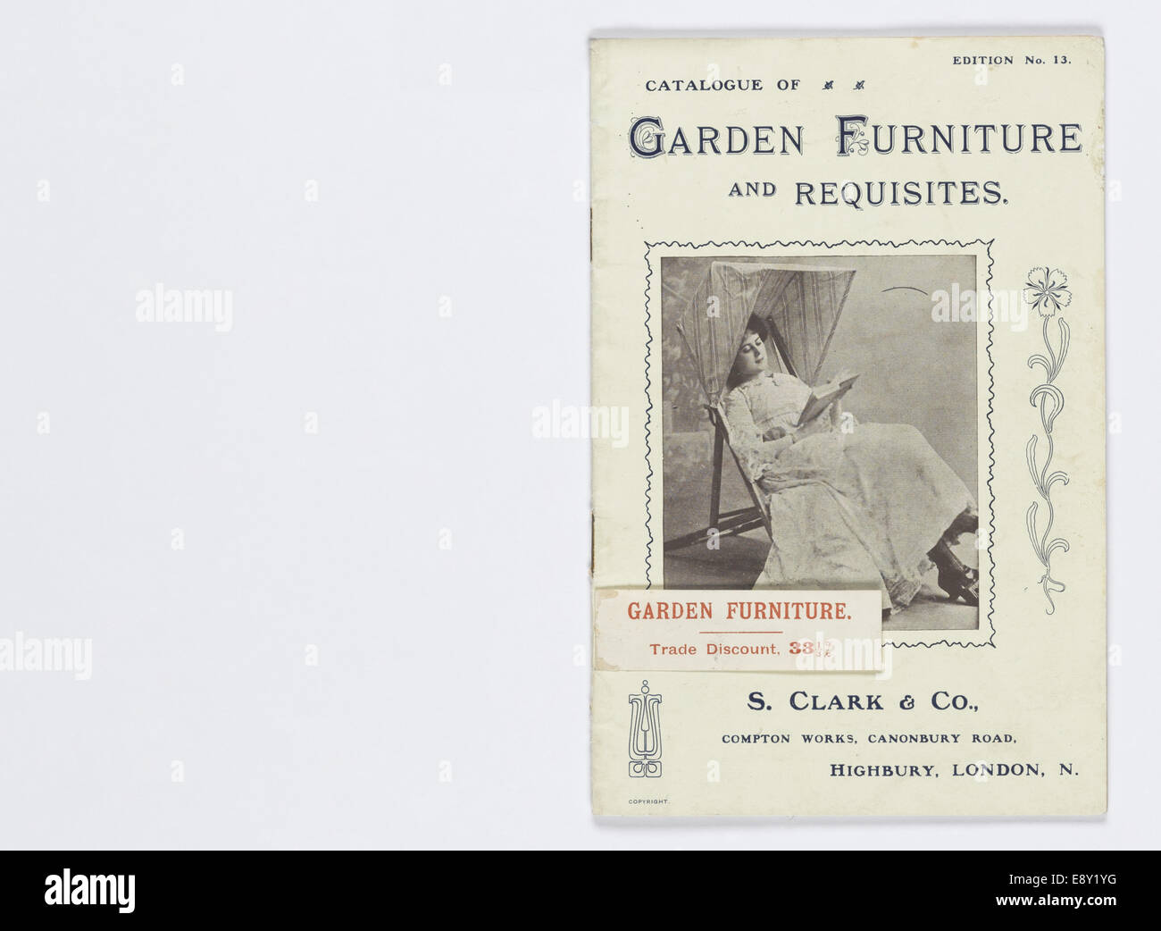 Front cover of 'Catalogue of Garden Furniture and Requisites' Stock Photo