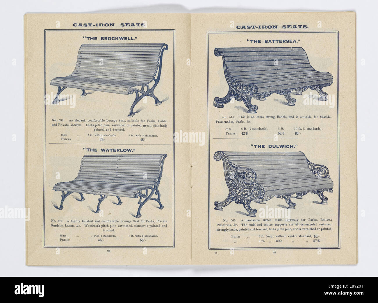 Pages from 'Catalogue of Garden Furniture and Requisites' Stock Photo
