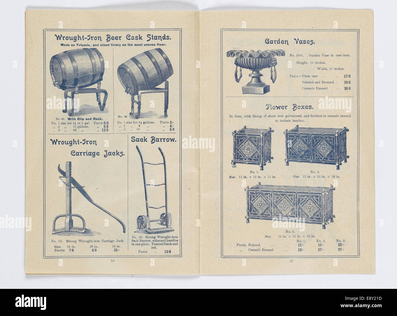 Pages from 'Catalogue of Garden Furniture and Requisites' Stock Photo