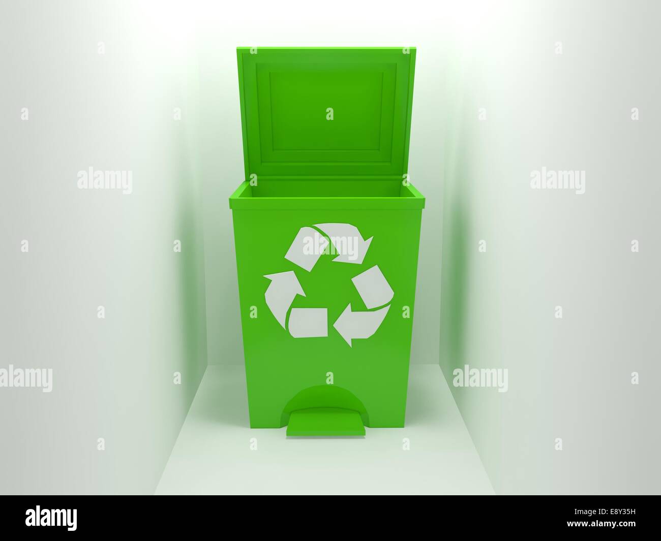 recycle bin,green Stock Photo