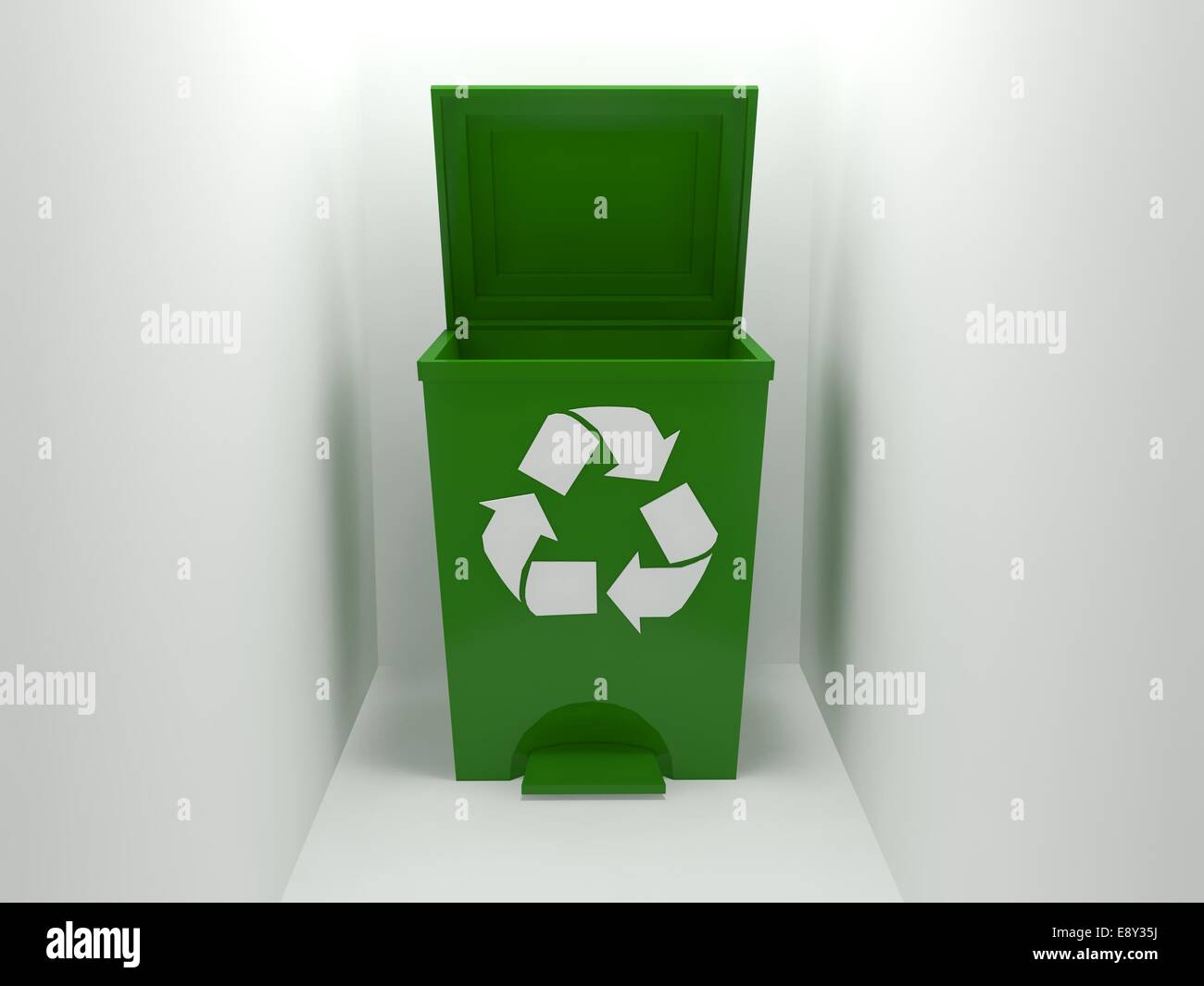 recycle bin,green Stock Photo