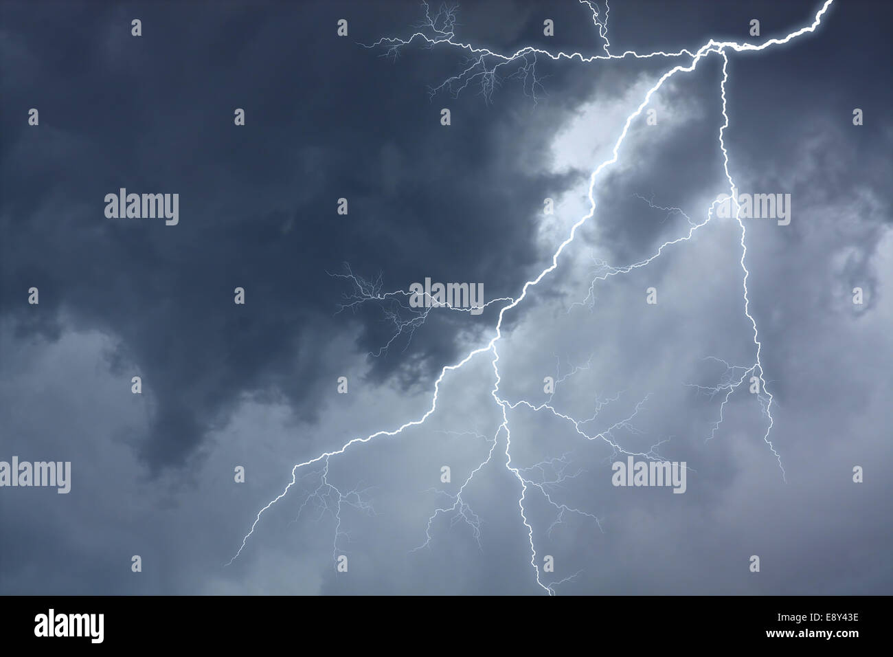 The lighting in dark stormy clouds Stock Photo - Alamy
