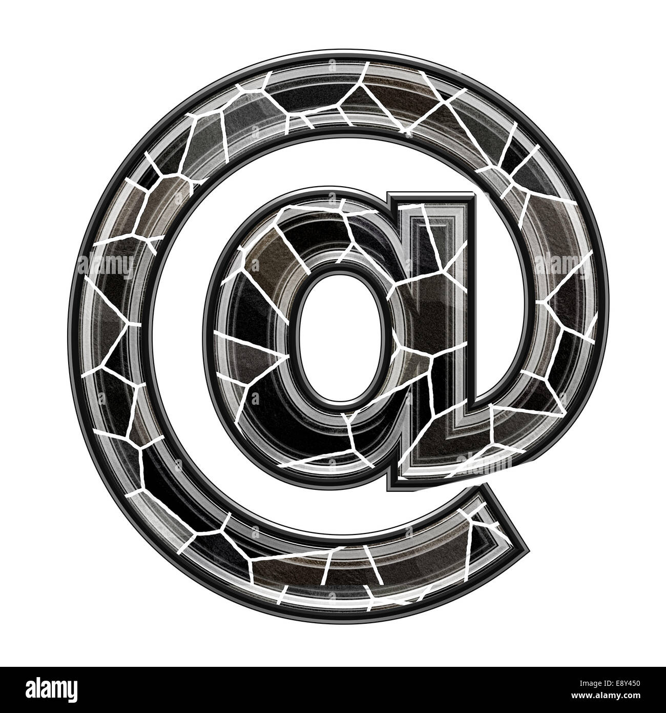 Abstract 3d sign with stone wall texture - web Stock Photo - Alamy