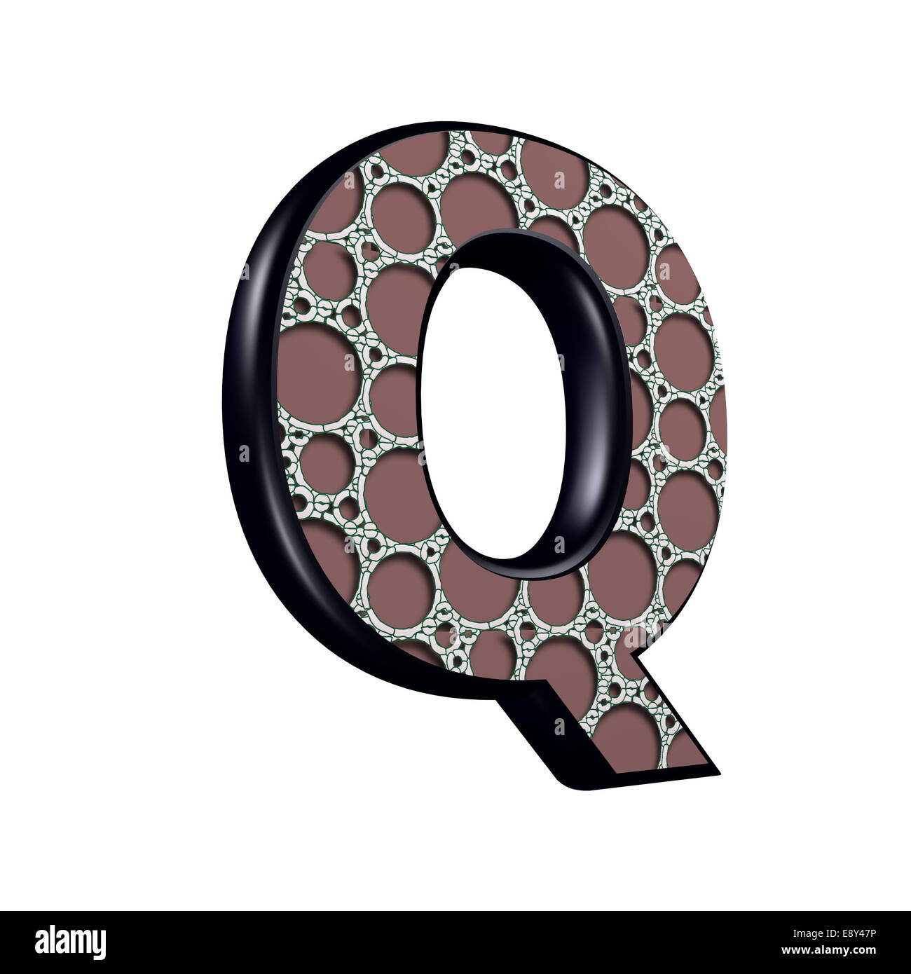 3d letter with abstract texture Q Stock Photo Alamy