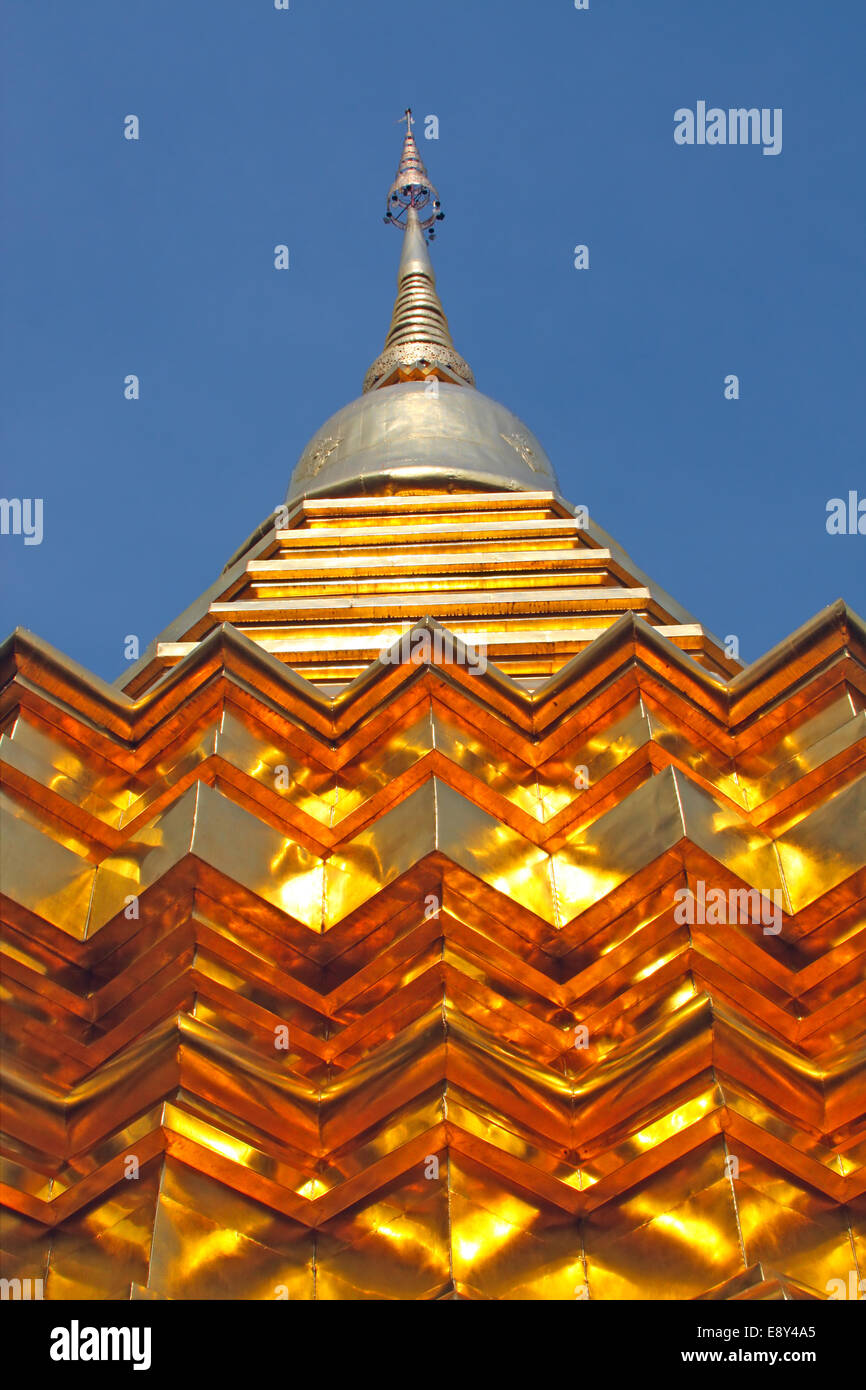 Buddhist golden stupa Stock Photo