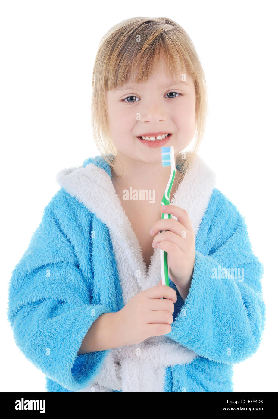 child with toothbrush Stock Photo Alamy