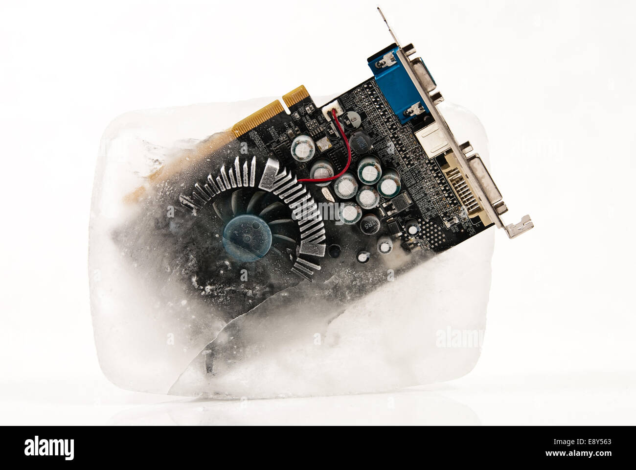 frozen computer part Stock Photo Alamy