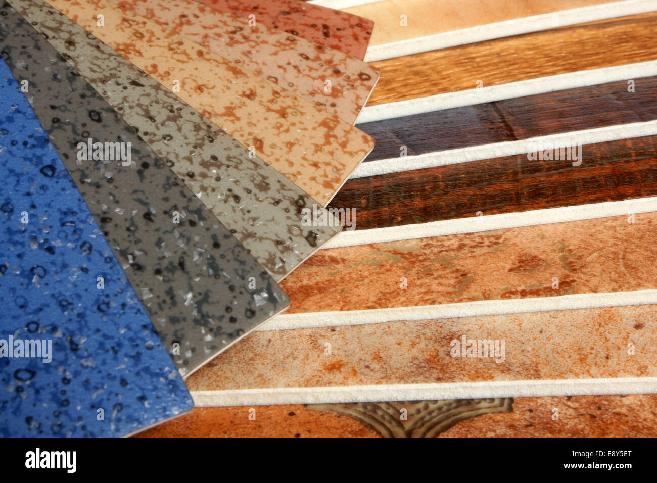 Collection natural linoleum Stock Photo - Alamy