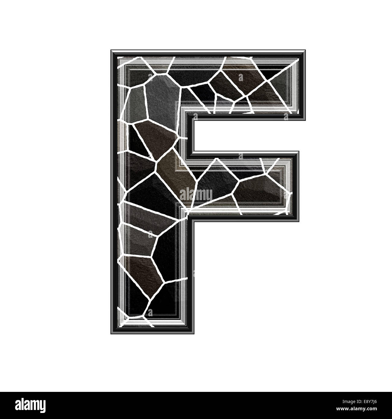 3d rock letter f hi-res stock photography and images - Alamy